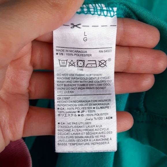 OLD NAVY ACTIVE Aqua Athletic Go-Dry Shirt Size Large - Picture 6 of 8